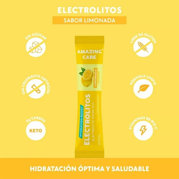 Pack de 12 sobres de electrolitos/ bebida hidratante sabor limonada - Pilgrim Tienda para viajeros