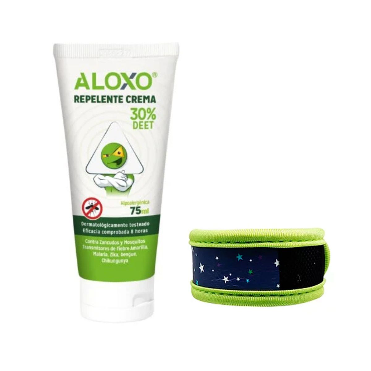 Kit Repelente Viajero Apto Cabina - Crema + Pulsera con DIseños