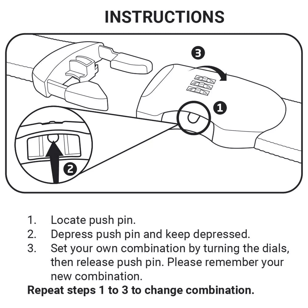 CINTA SEGURIDAD DE EQUIPAJE CON CLAVE