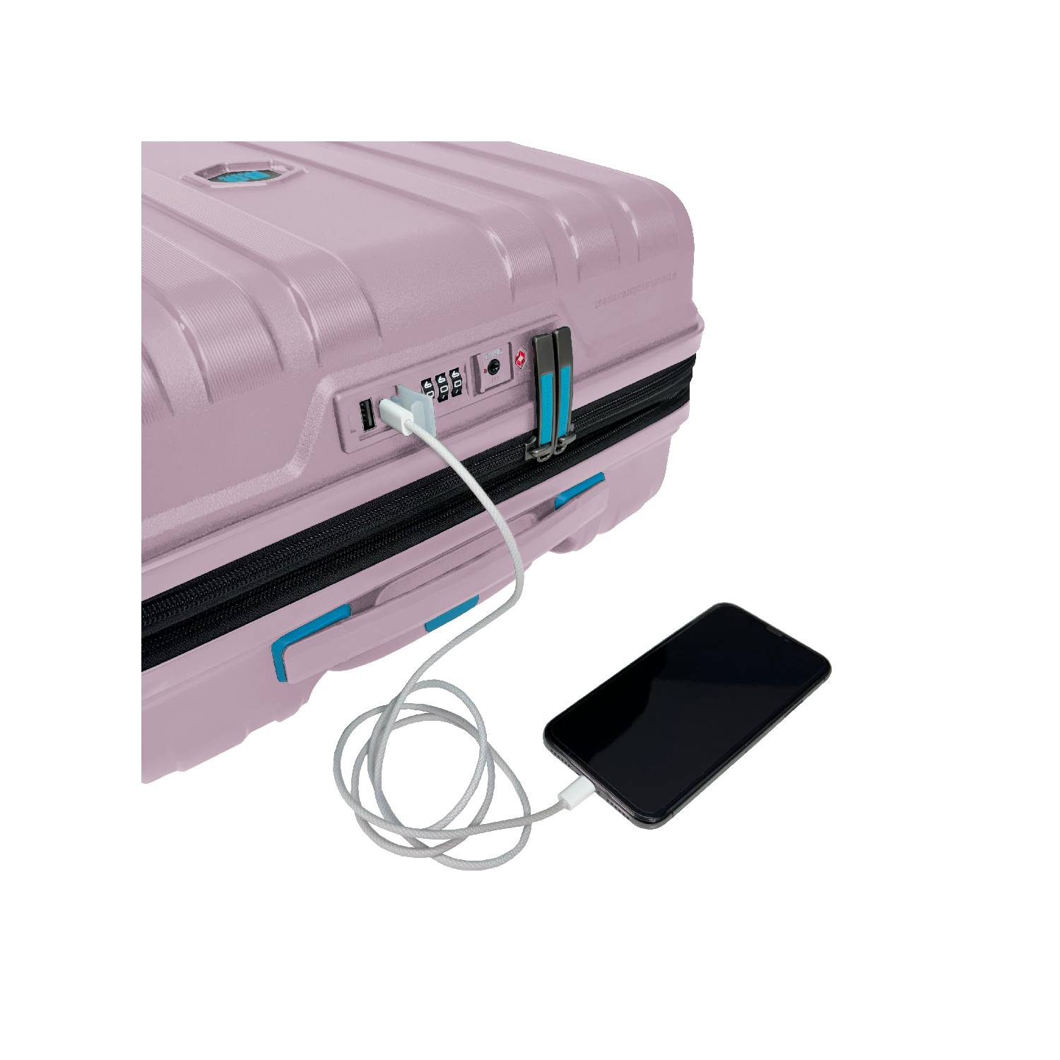 set de maletas livianas resistentes expandibles calidad alemana puerto USB resistente al agua candado TSA