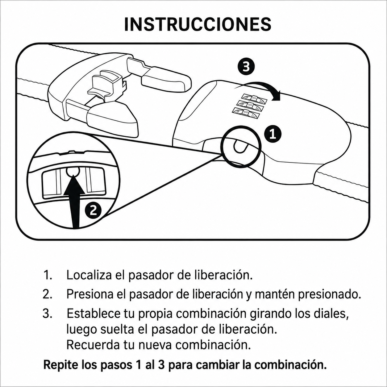 CINTA SEGURIDAD DE EQUIPAJE CON CLAVE - Pilgrim Tienda para viajeros