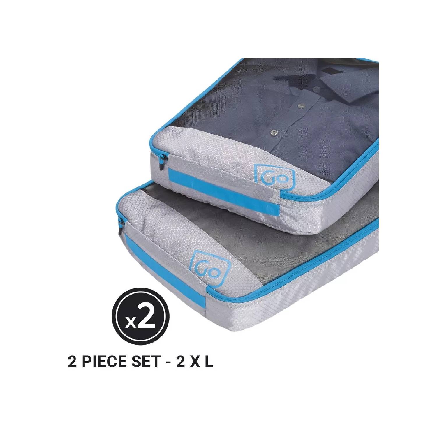 NEW 2 CUBOS ORGANIZADORES DE EQUIPAJE AZUL