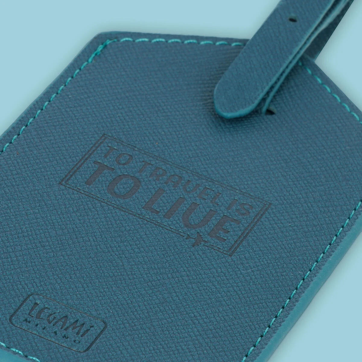 Etiqueta para Maleta Legami Petrol Blue | Identificador de Equipaje con Correa Ajustable - Pilgrim Tienda para viajeros
