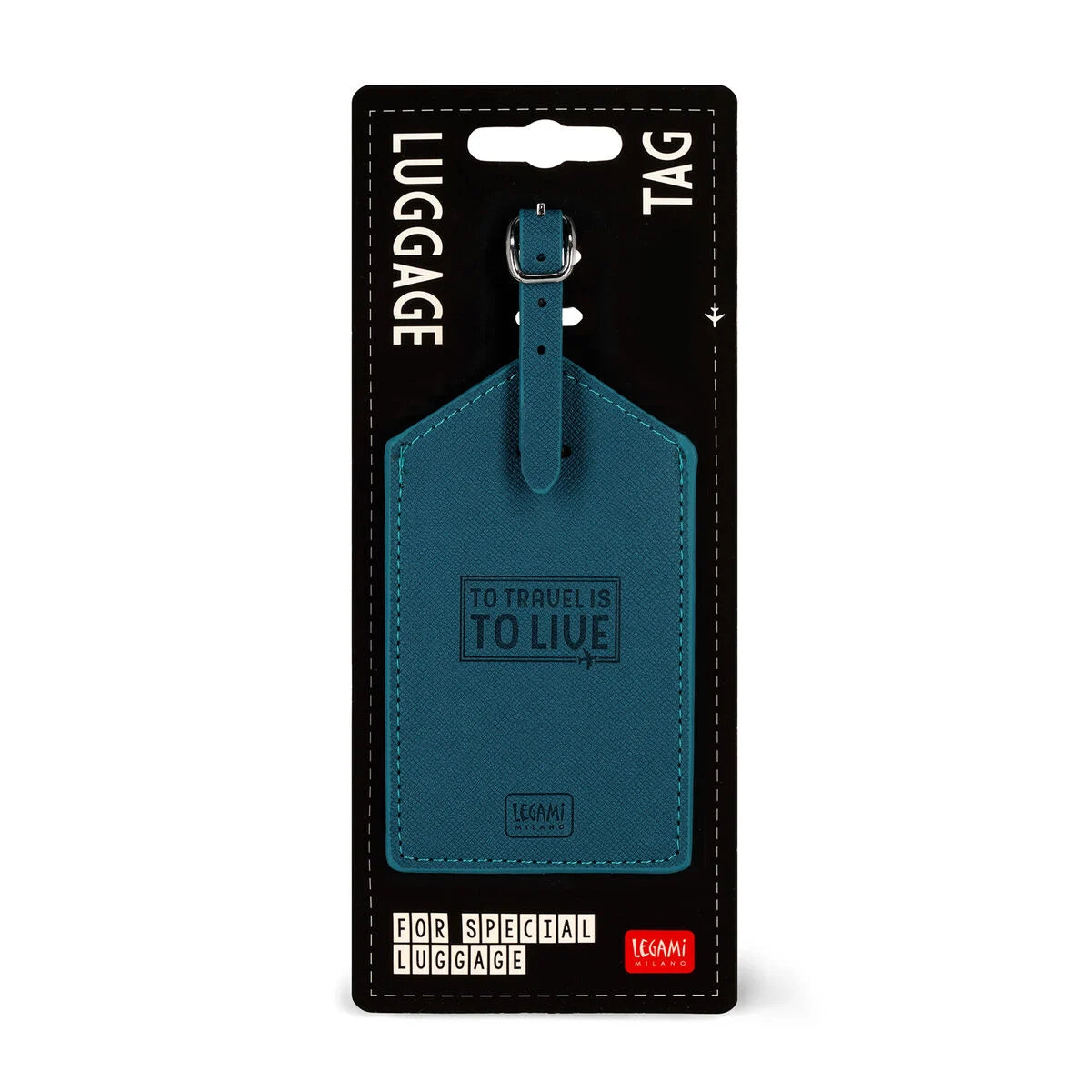 Etiqueta para Maleta Legami Petrol Blue | Identificador de Equipaje con Correa Ajustable - Pilgrim Tienda para viajeros