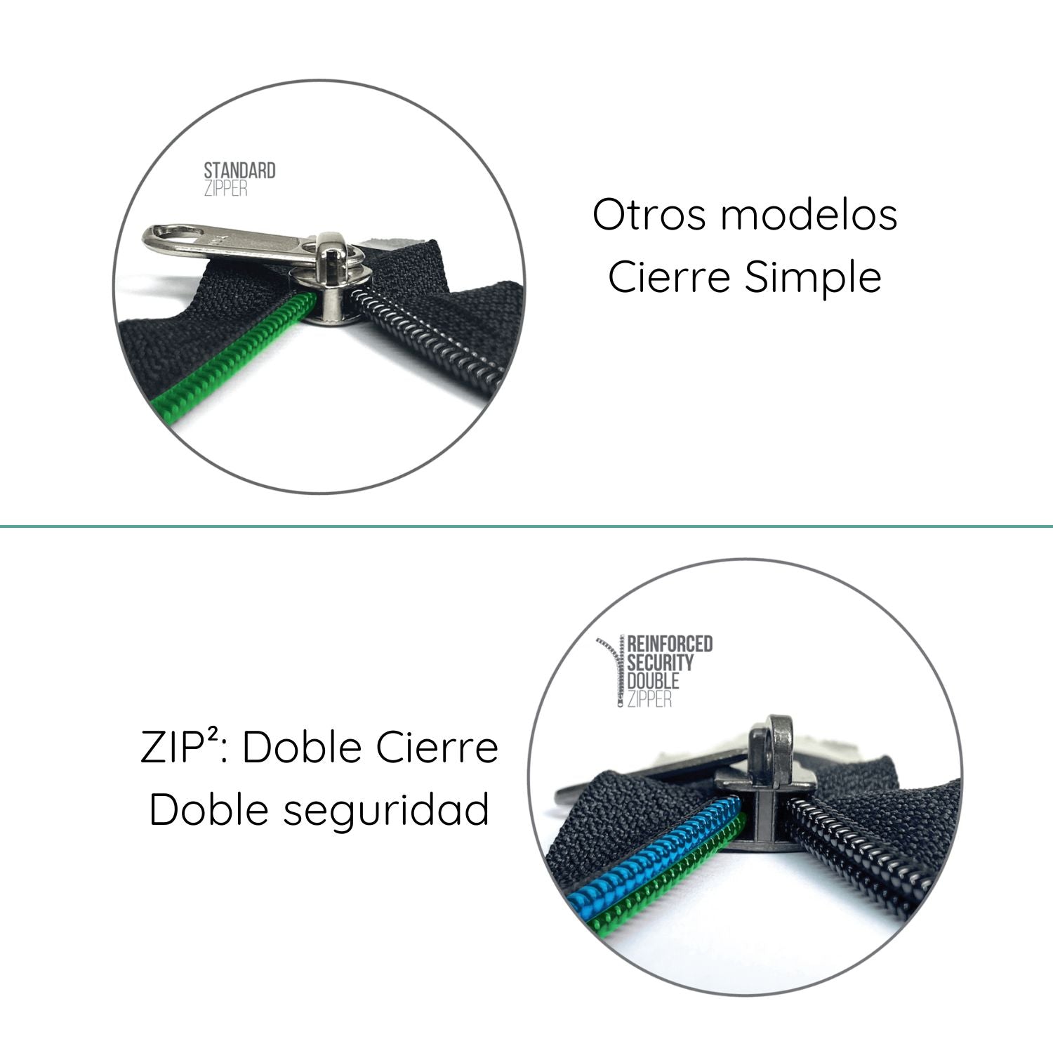 maleta liviana resistente con doble cierre