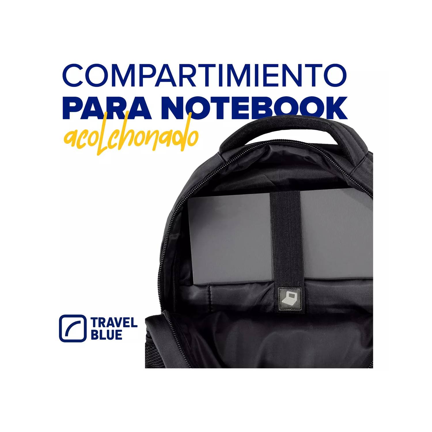 MOCHILA TRAVEL BLUE BP5654 PARA NOTEBOOK 15,6" 35 LTS NEGRA - Pilgrim Tienda para viajeros
