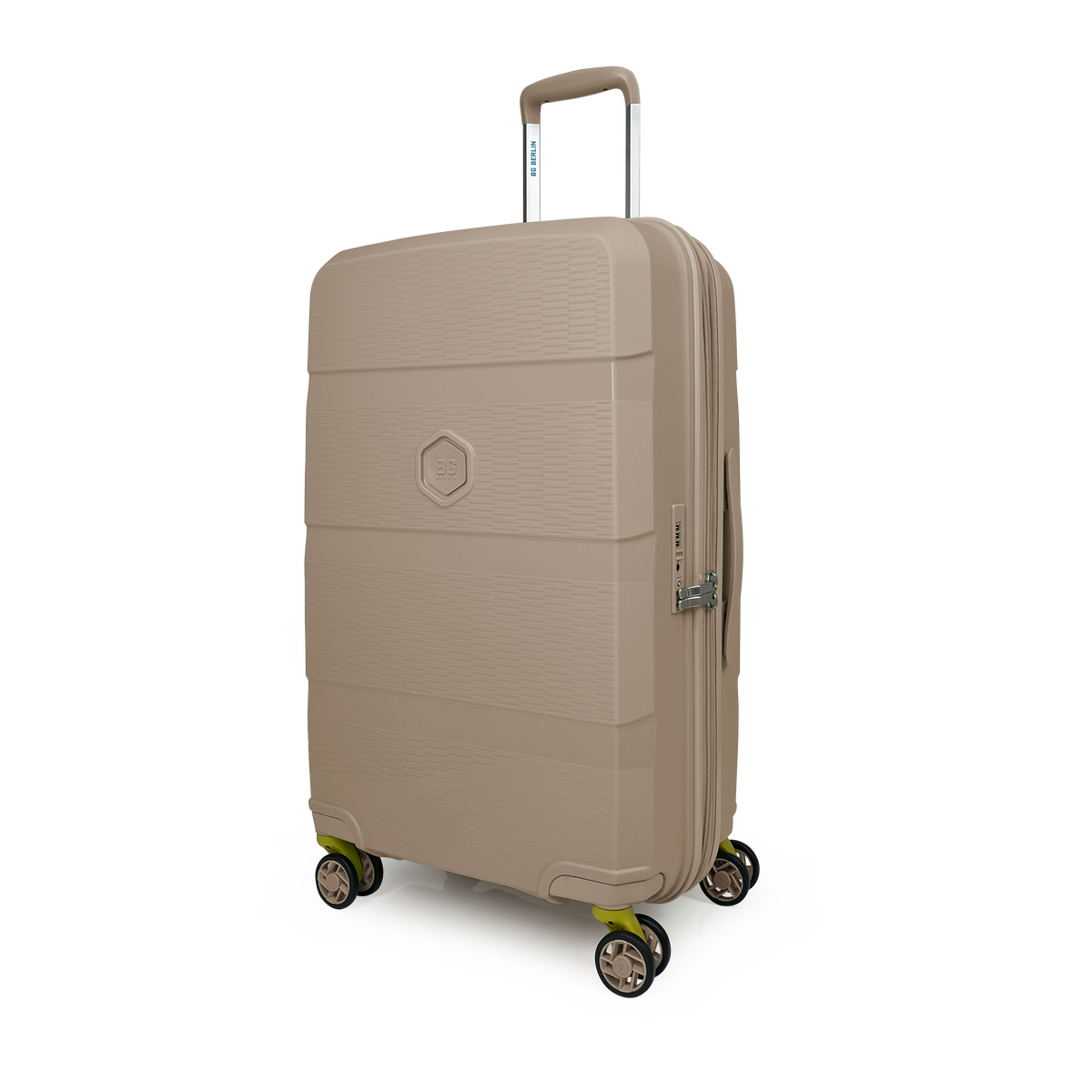 Maleta mediana BG Berlin ZIP² 81 L (18 kg) beige, vista en ángulo