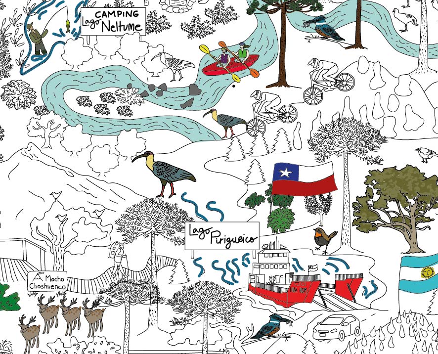 LÁMINA ILUSTRADA PARA PINTAR LOS RÍOS