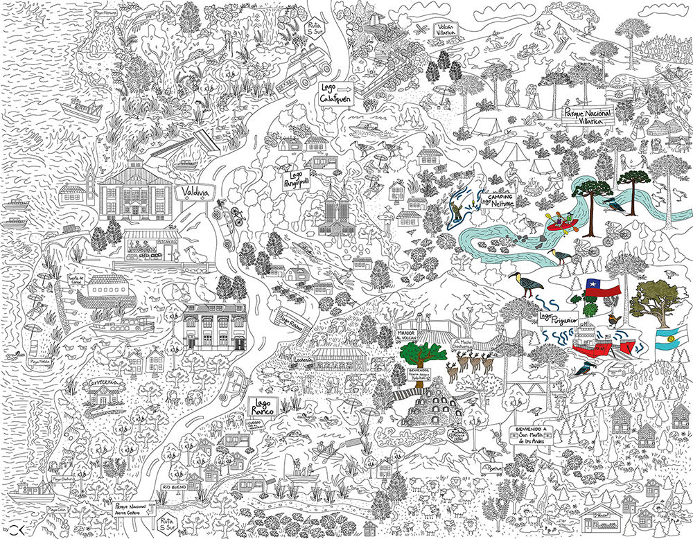 LÁMINA ILUSTRADA PARA PINTAR LOS RÍOS