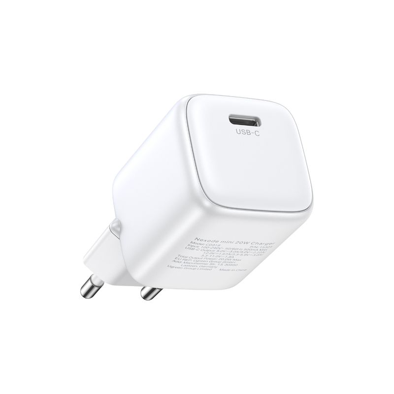 Cargador Rápido UGREEN USB-C 20W Blanco - Pilgrim Tienda para viajeros