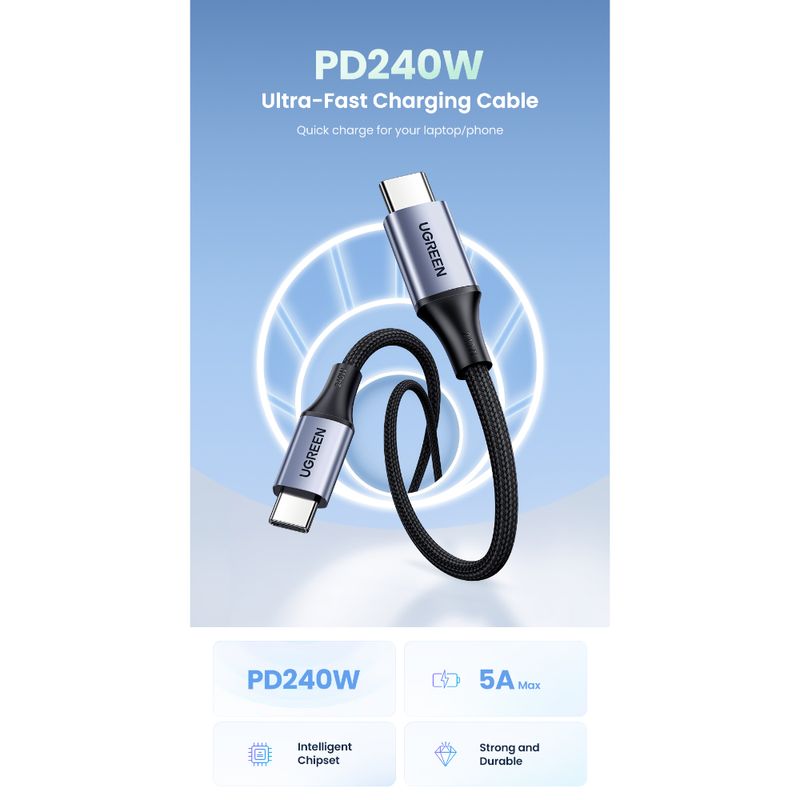 CABLE CARGA RAPIDA USB-C / USB-C UGREEN