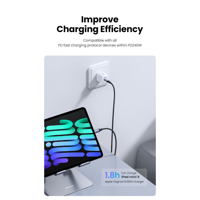 CABLE CARGA RAPIDA USB-C / USB-C UGREEN