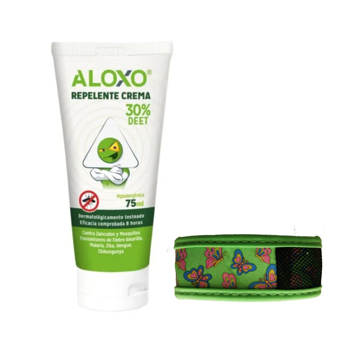 Kit Repelente Viajero Apto Cabina - Crema + Pulsera con DIseños
