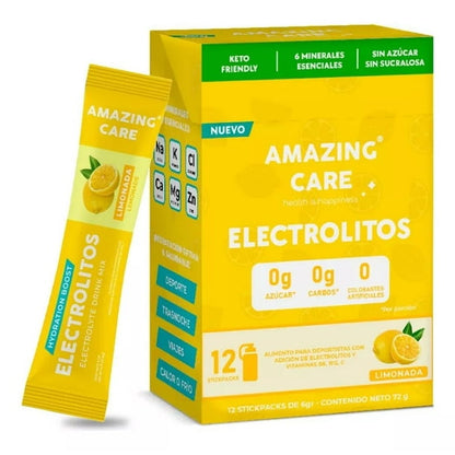 Pack de 12 sobres de electrolitos/ bebida hidratante sabor limonada