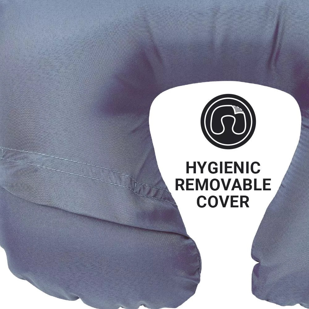 ALMOHADA INFLABLE FUNDA REMOVIBLE - AZUL