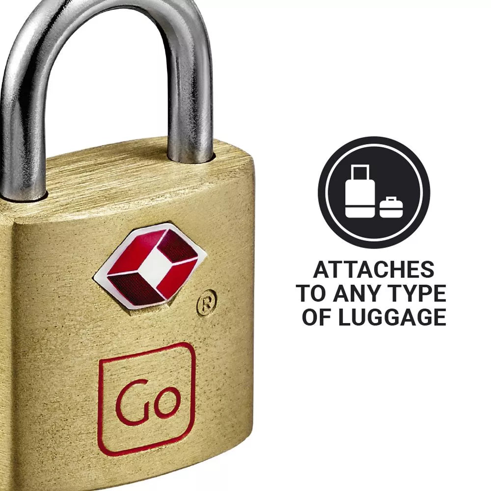 PAR DE CANDADOS TSA BRONCE CON LLAVE