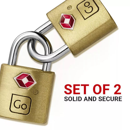 PAR DE CANDADOS TSA BRONCE CON LLAVE