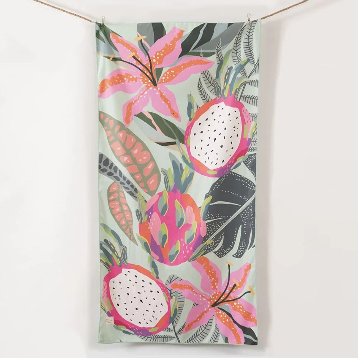 Toalla playa microfibra 90X180cms Frutal Verde
