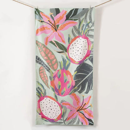 Toalla playa microfibra 90X180cms Frutal Verde