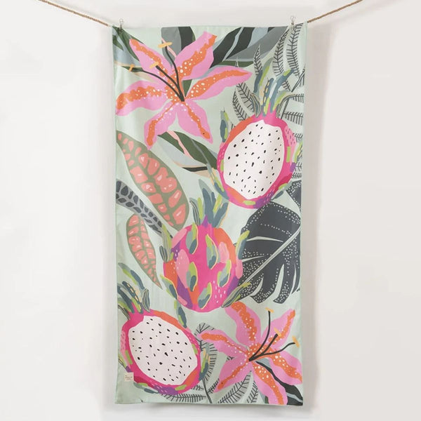 Toalla playa microfibra 90X180cms Frutal Verde