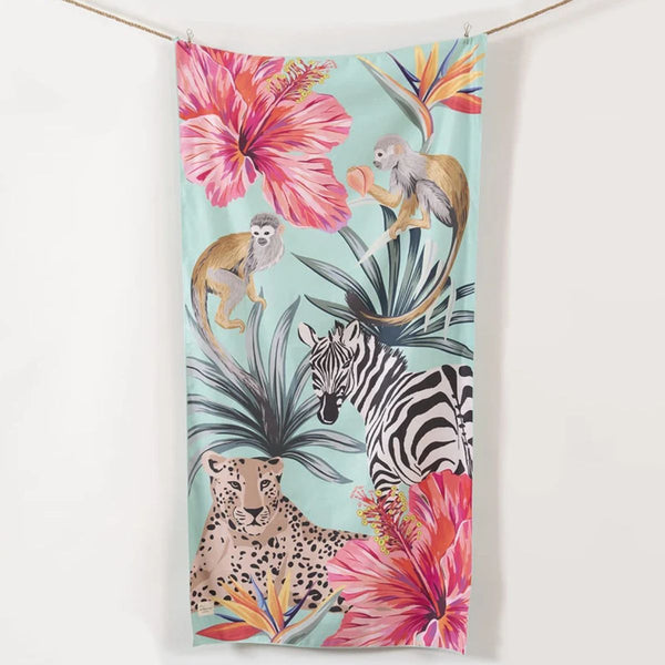 Toalla playa microfibra 90X180cms Africa Turquesa