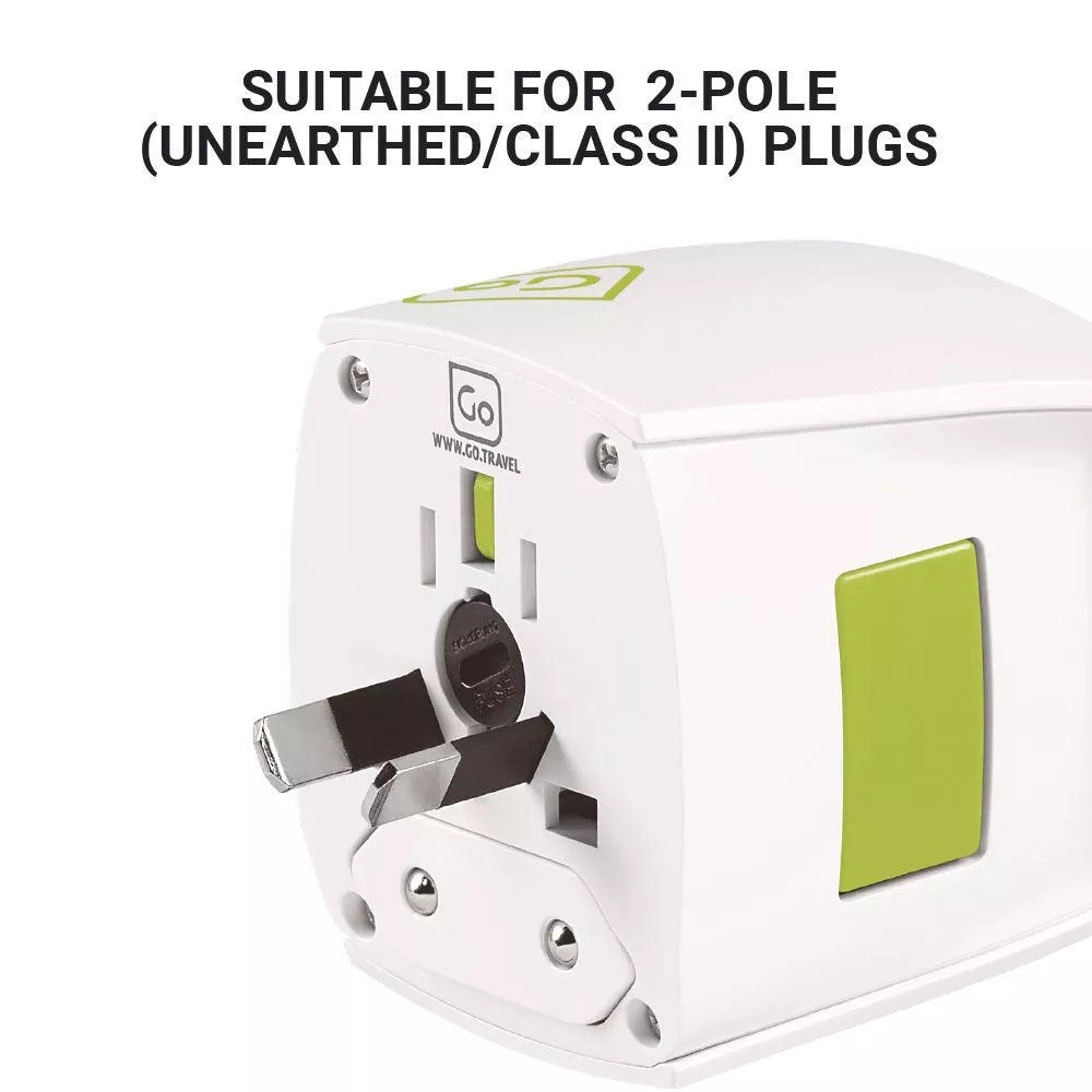 ADAPTADOR CORRIENTE UNIVERSAL (SIN TIERRA) - Pilgrim Tienda para viajeros
