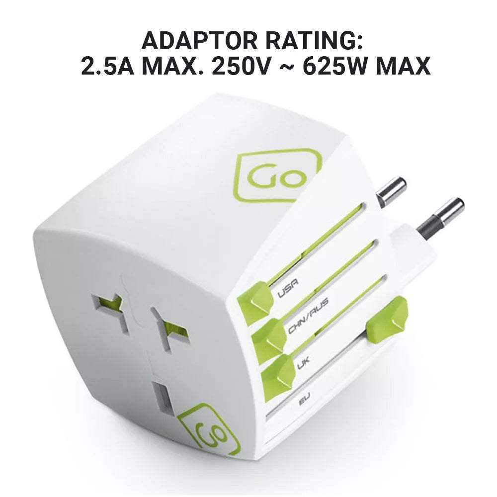 ADAPTADOR CORRIENTE UNIVERSAL (SIN TIERRA) - Pilgrim Tienda para viajeros