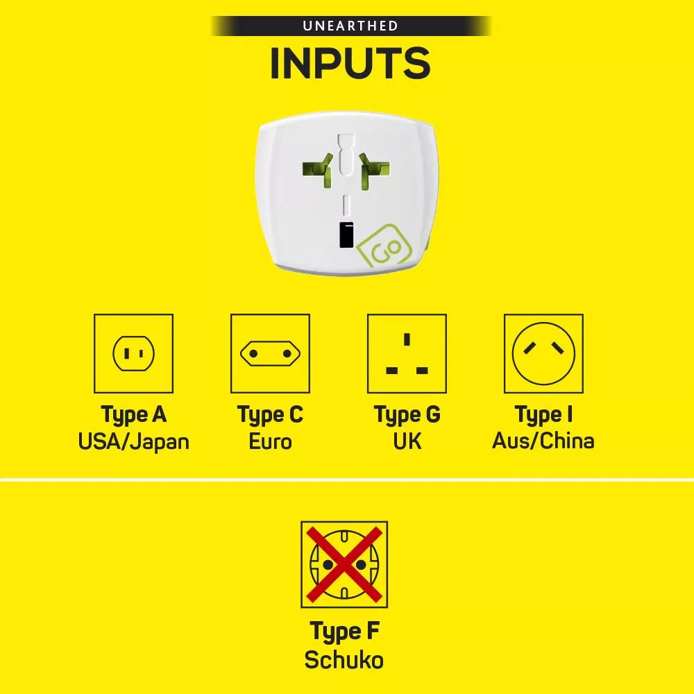 ADAPTADOR CORRIENTE UNIVERSAL (SIN TIERRA) - Pilgrim Tienda para viajeros