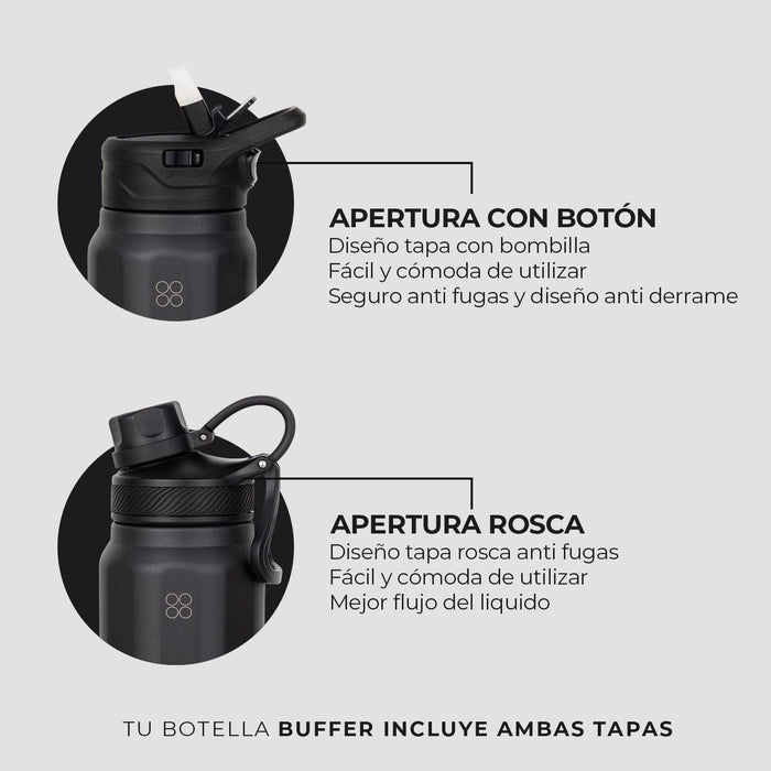 BOTELLA TERMICA BUFFER PAINE 750 ML 2 TAPAS - Pilgrim Tienda para viajeros