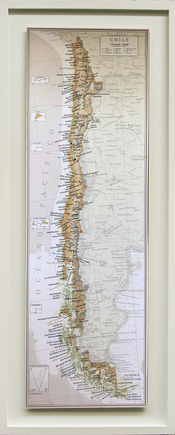 MAPA PINS CHILE MARCO BLANCO