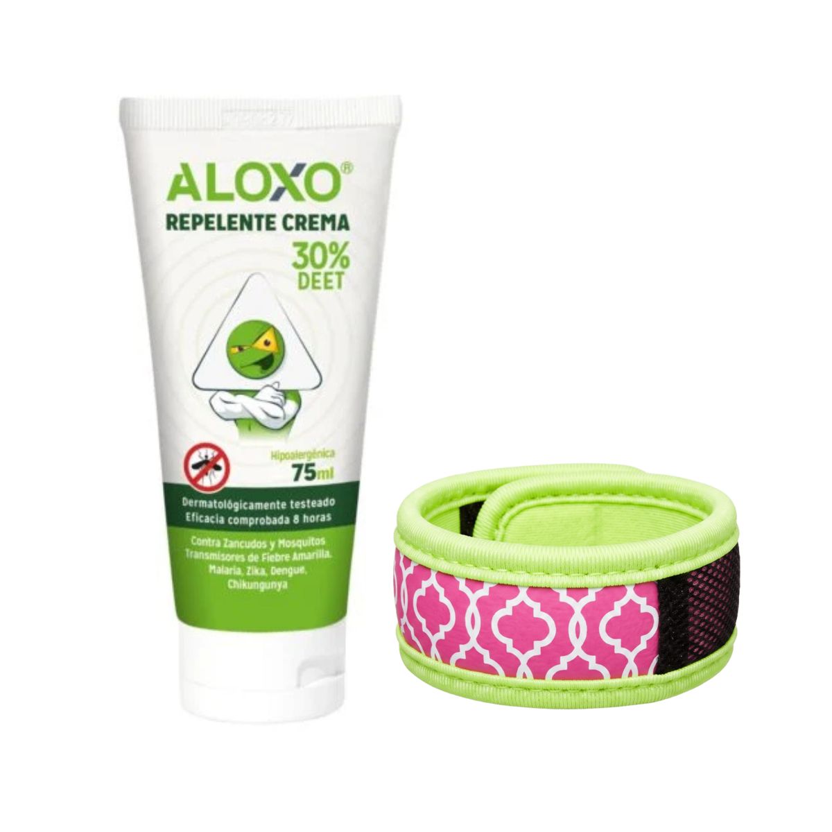 Kit Repelente Viajero Apto Cabina - Crema + Pulsera con DIseños
