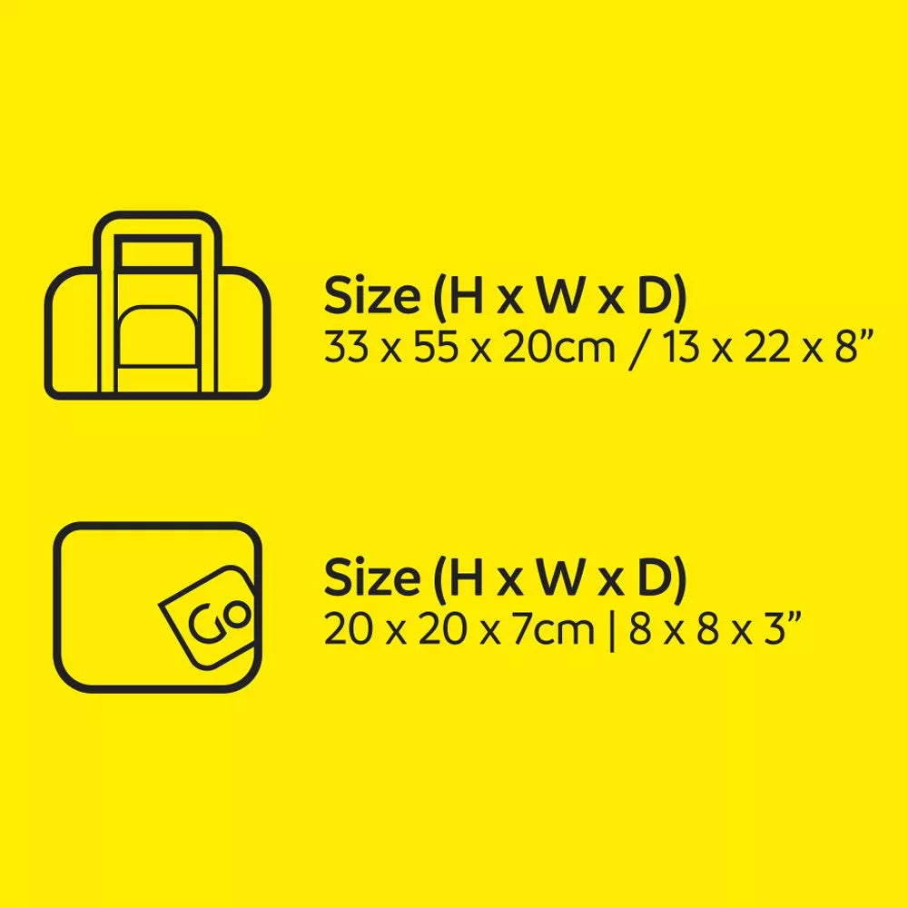 BOLSO PLEGABLE RPET WATERPROOF-APROBADO PARA CABINA 36 LTS.