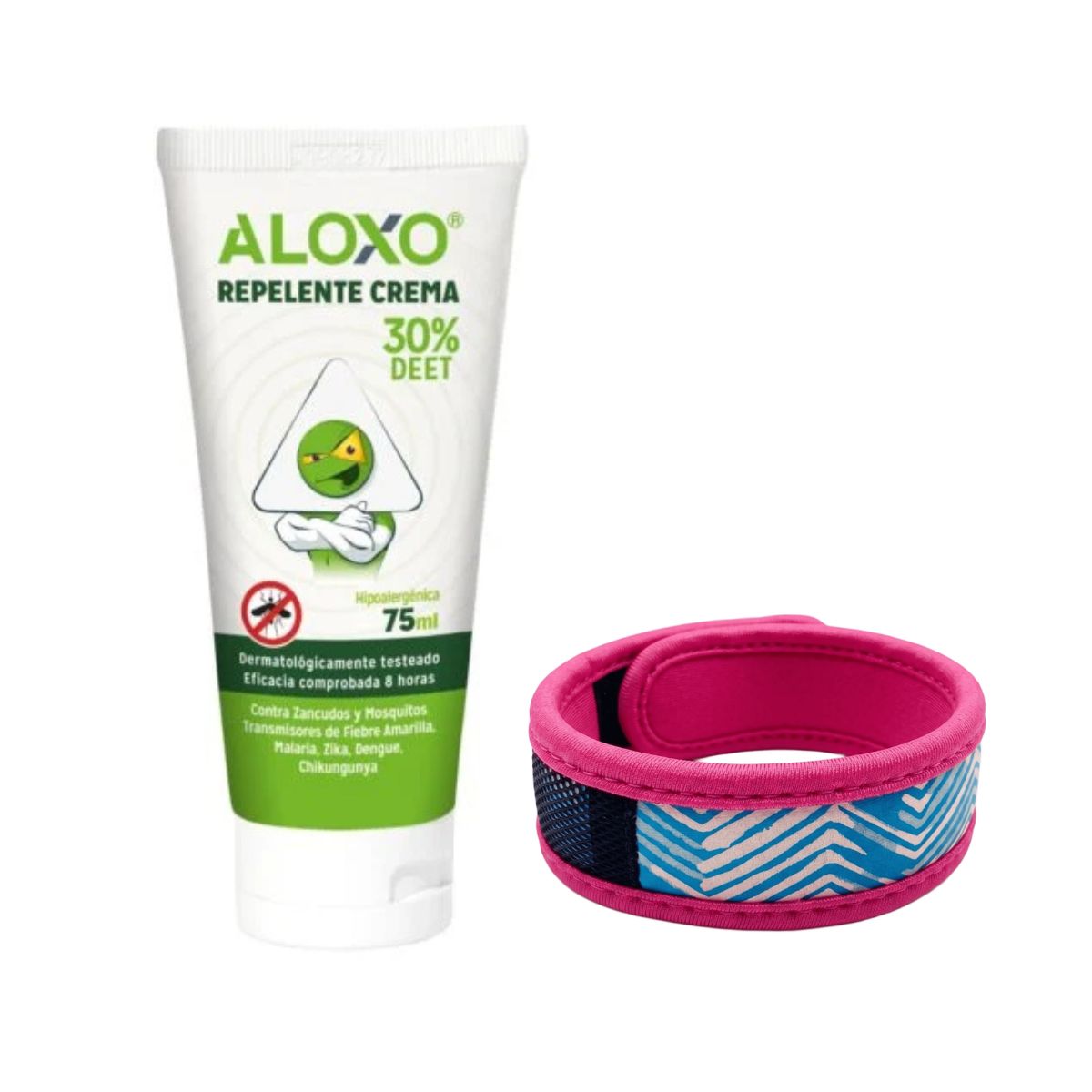 Kit Repelente Viajero Apto Cabina - Crema + Pulsera con DIseños