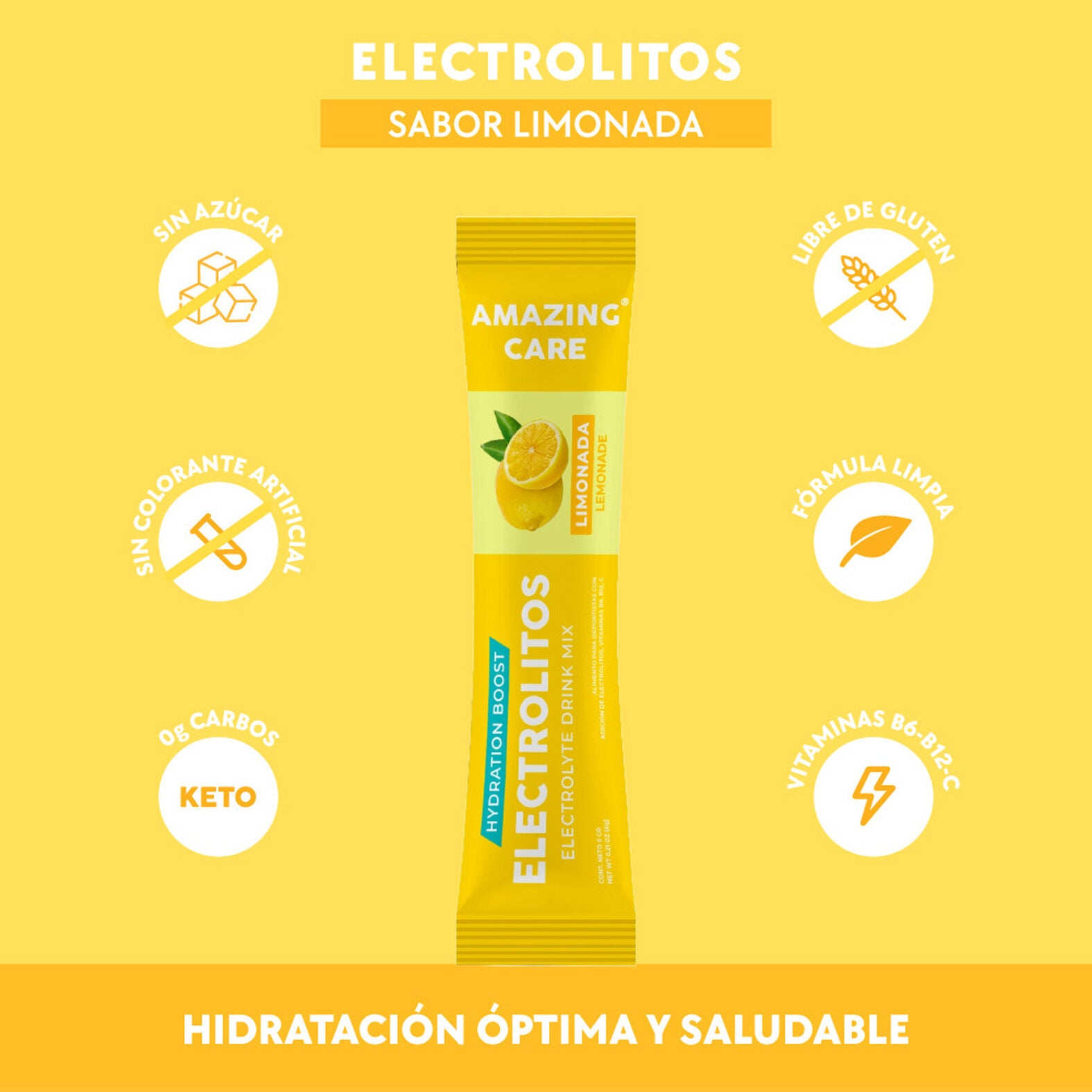 ELECTROLITOS HIDRATANTES VIAJES/JET LAG SABOR LIMONADA (1 SOBRE)