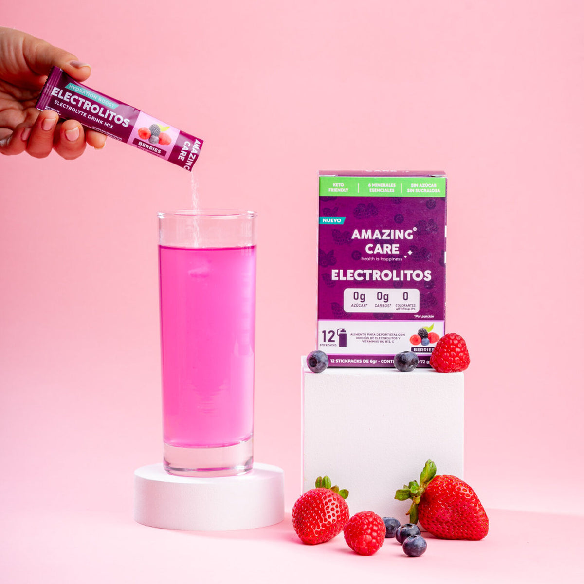 Pack de 12 sobres de electrolitos/ bebida hidratante sabor berries - Pilgrim Tienda para viajeros