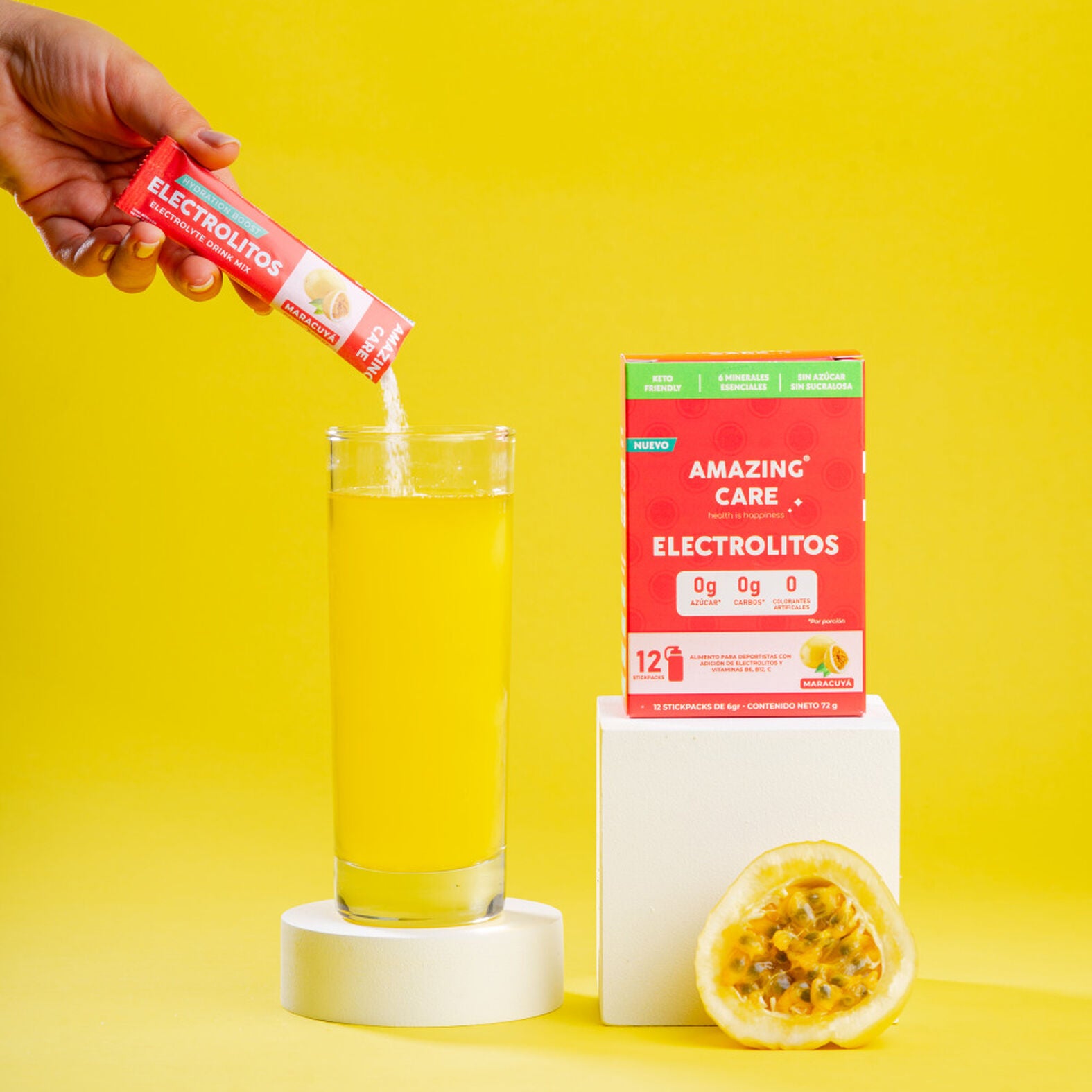 ELECTROLITOS HIDRATANTES VIAJES/JET LAG SABOR MARACUYA (1 SOBRE)