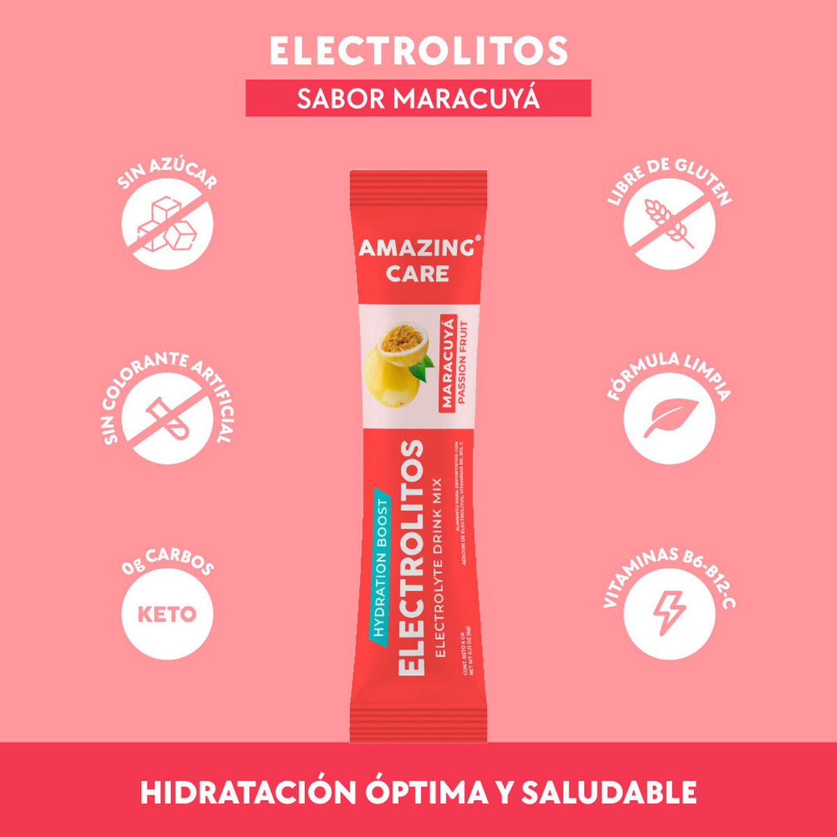 ELECTROLITOS HIDRATANTES VIAJES/JET LAG SABOR MARACUYA (1 SOBRE) - Pilgrim Tienda para viajeros