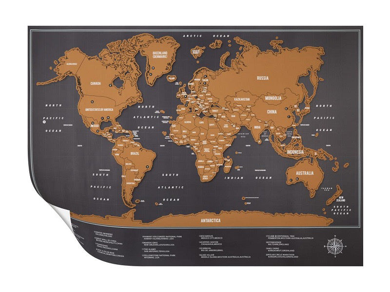 MAPA RASPABLE NEGRO GRANDE (82 x 59 CMS)