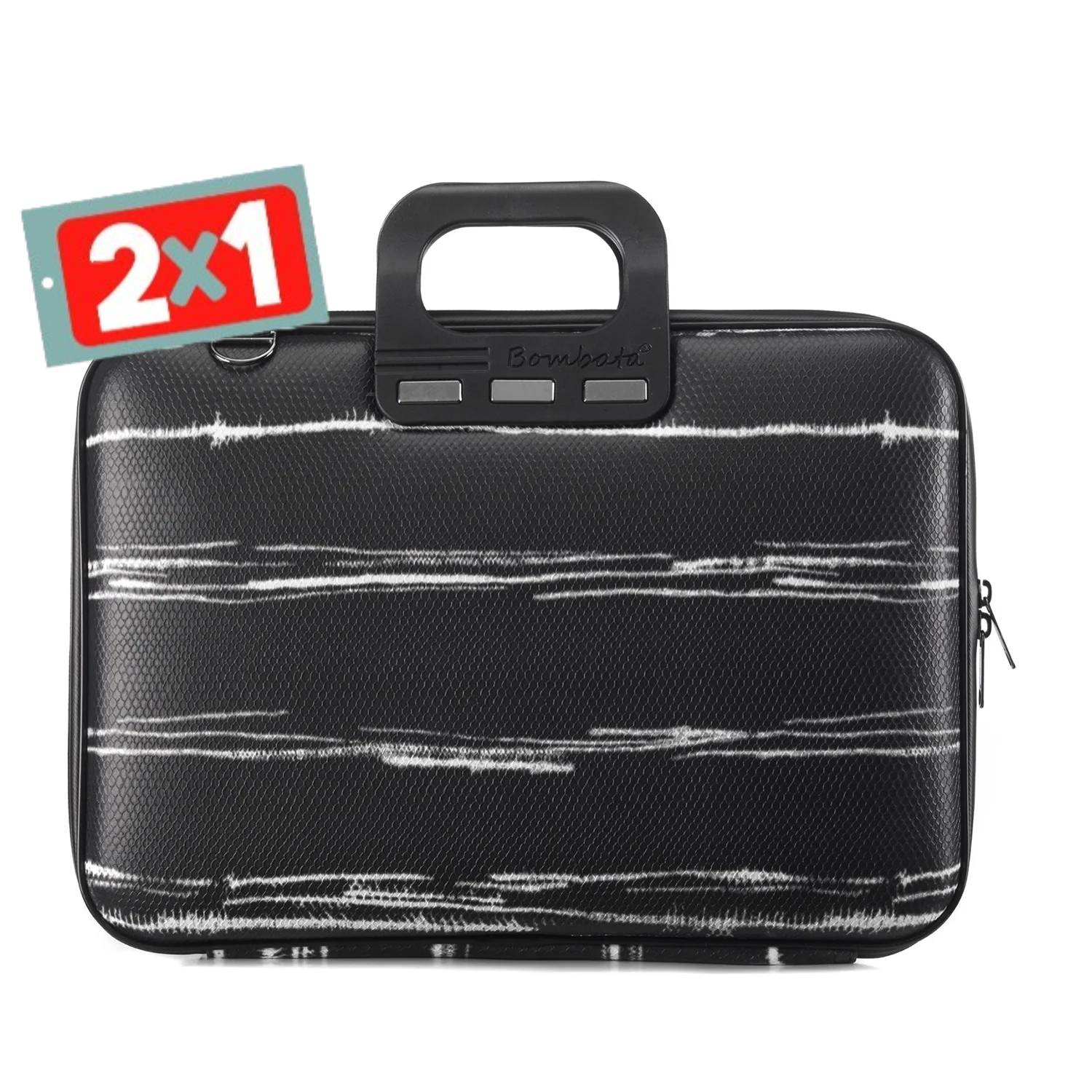 2X1 BOLSO BOMBATA BLACK &amp; WHITE PARA NOTEBOOK 13&quot;