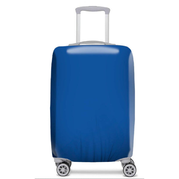 FUNDA CUBRE MALETA AZUL LISA PERSONALIZABLE - Pilgrim Tienda para viajeros