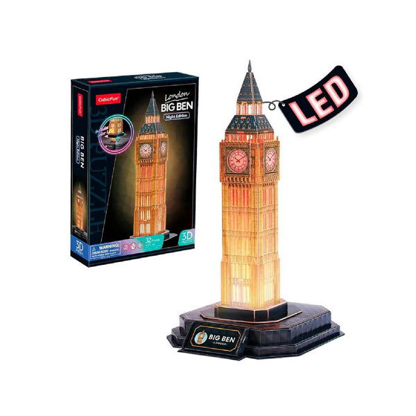 PUZZLE 3D BIG BEN NIGHT EDITION CON LUZ LED - Pilgrim Tienda para viajeros