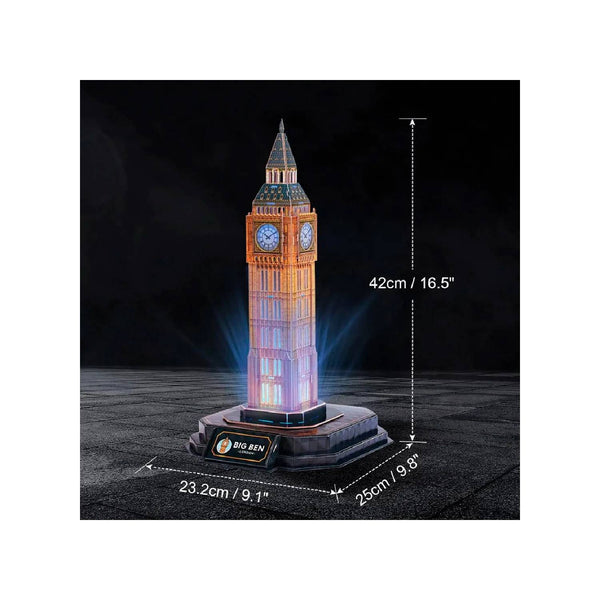 PUZZLE 3D BIG BEN NIGHT EDITION CON LUZ LED - Pilgrim Tienda para viajeros