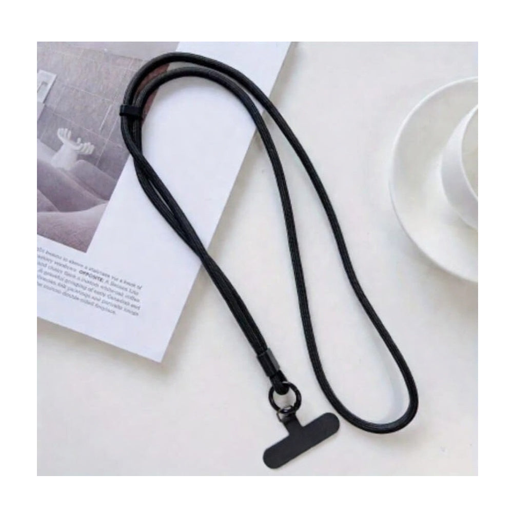 CORDÓN AL CUELLO PARA CELULAR NEGRO
