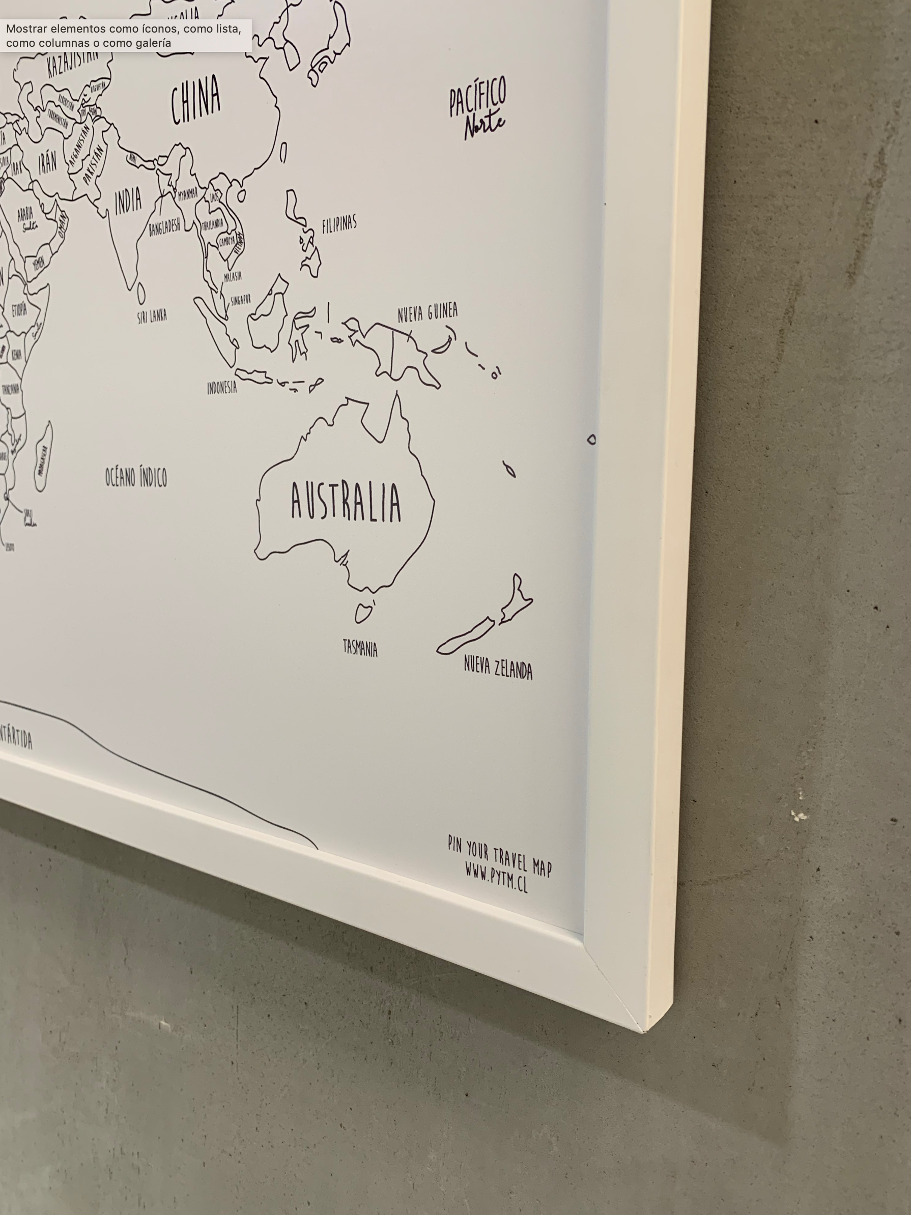 SKETCH MAP PINEABLE BLANCO MARCO BLANCO