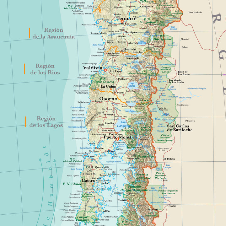 Mapa Físico de Chile