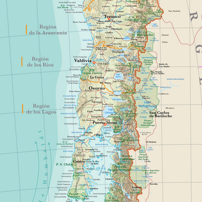 Mapa Físico de Chile