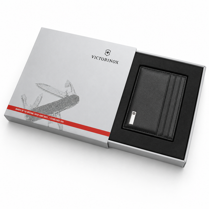 Tarjetero Cuero Rome Victorinox con clip billetes