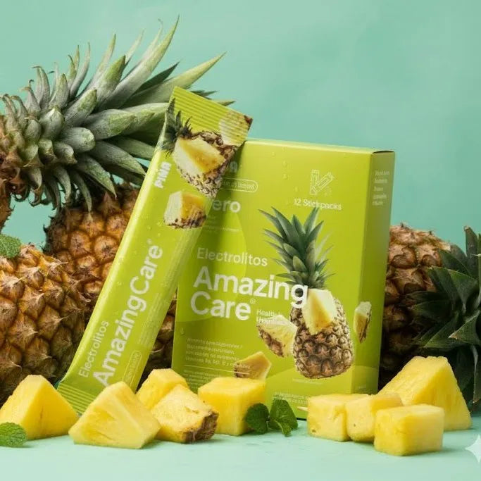 Pack de 12 sobres de electrolitos/ bebida hidratante sabor piña ZERO