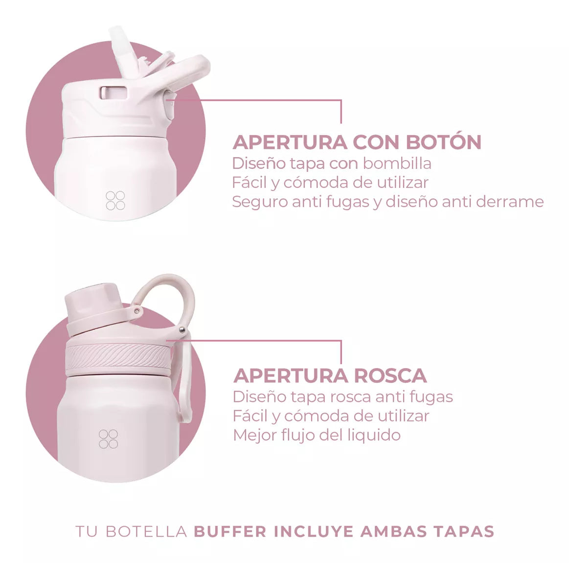 BOTELLA TERMICA BUFFER PAINE 750 ML 2 TAPAS - Pilgrim Tienda para viajeros