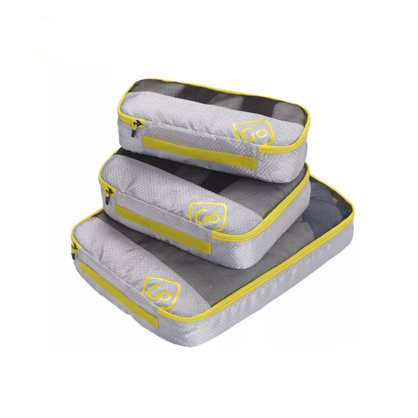 Cubos Organizadores de Equipaje 3 Piezas Amarillo Go Travel - Pilgrim Tienda para viajeros